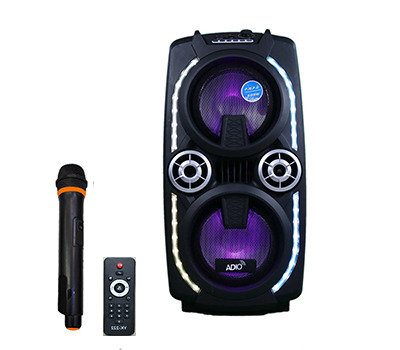 Bocinas Karaoke 8 Adio Doble Ad-208-05 Led C/bateria/mic