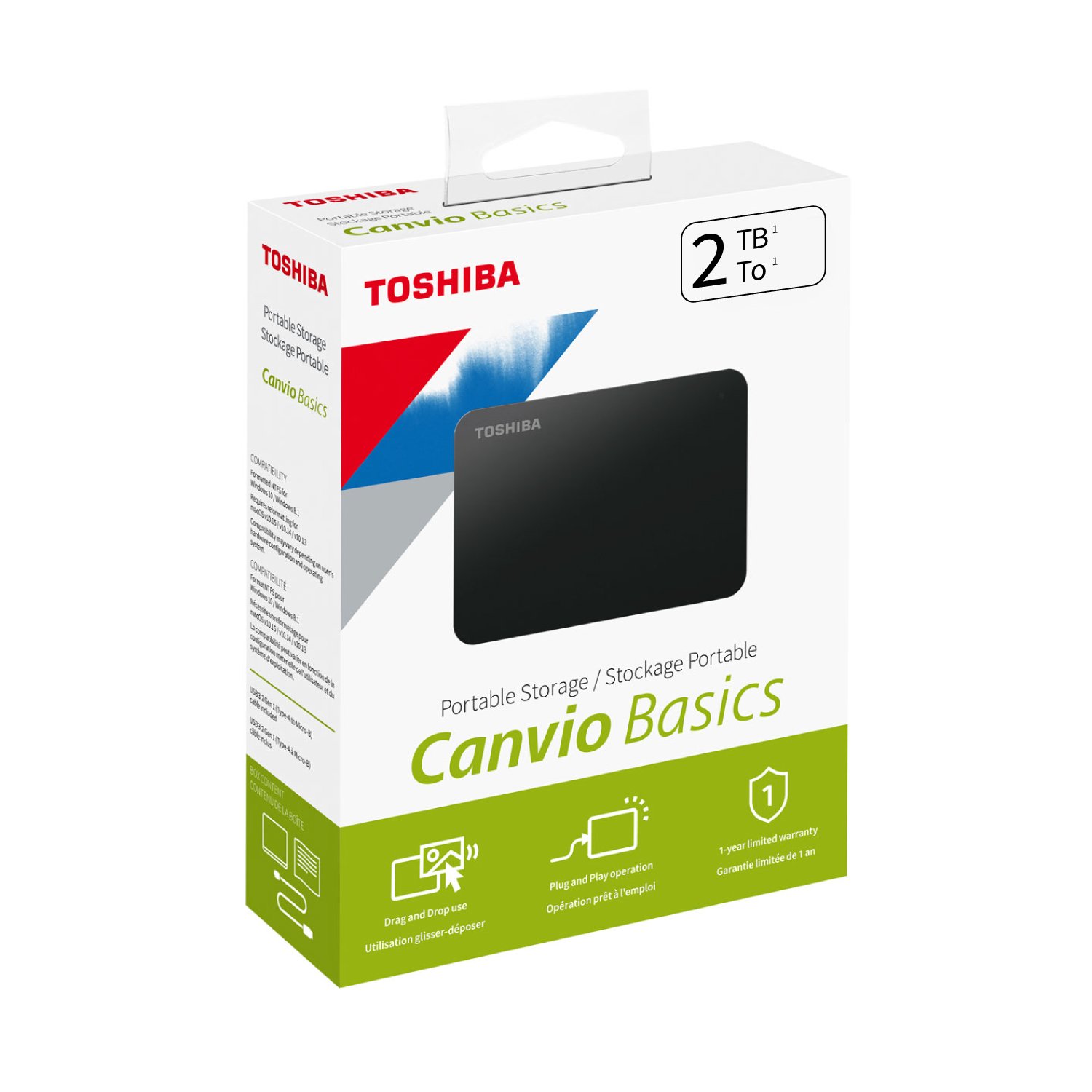 Disco Usb Externo 2.0tb  Usb 3.0 Canvio Basic Toshiba