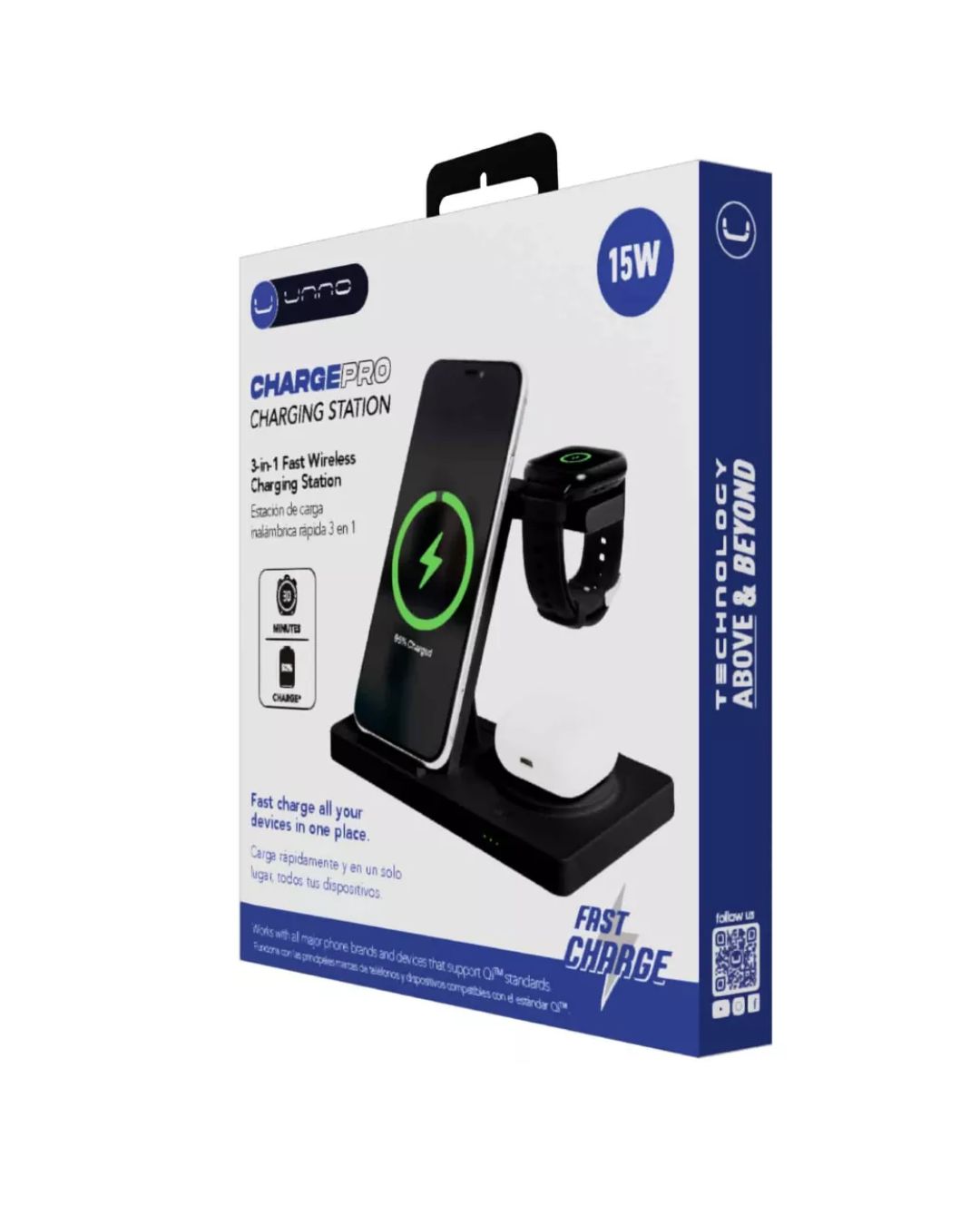 Cargador Unno Chargepro Estacion De Carga Inalambrica