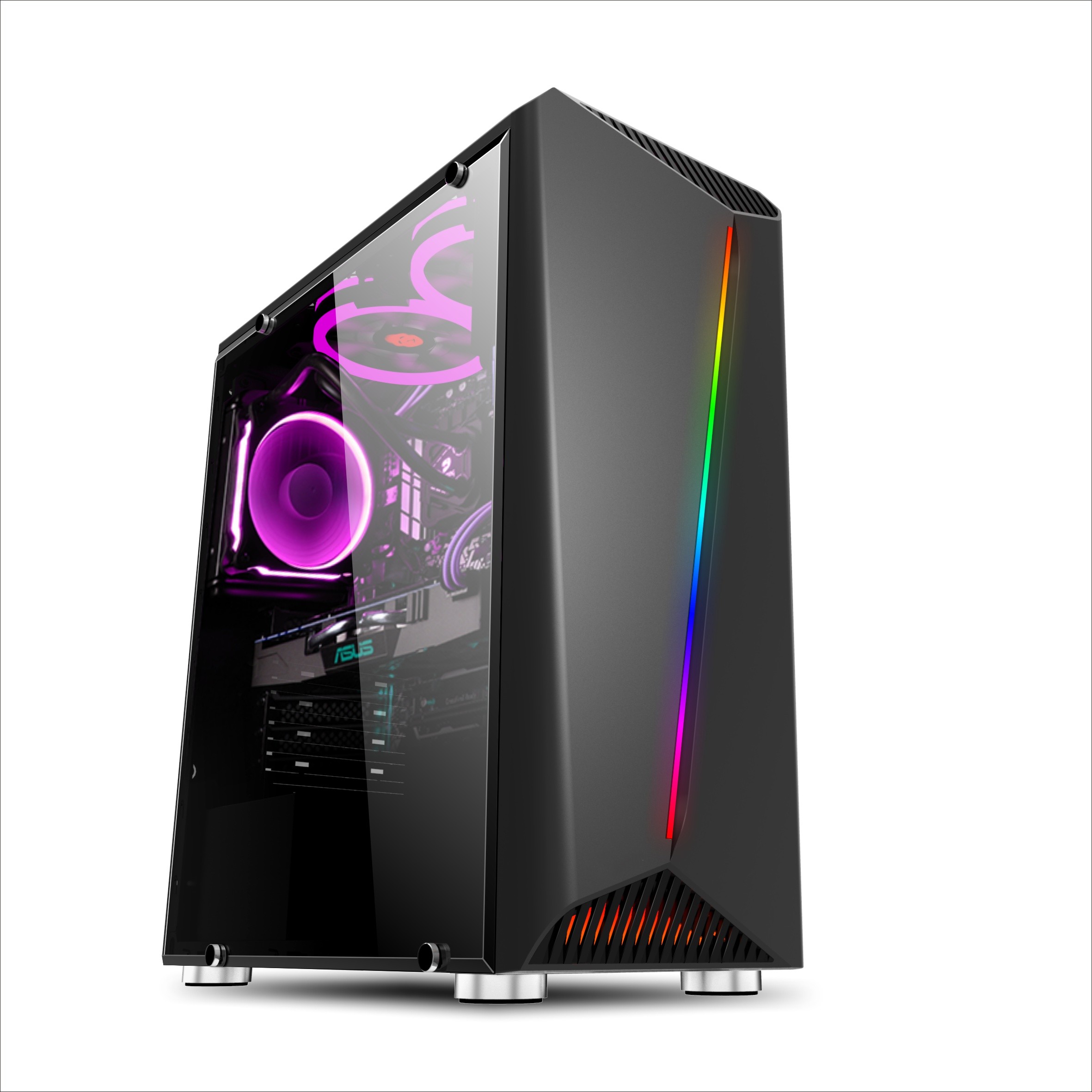 Jaclink Case Gaming Rgb Jacl-gc01 Black 3fans