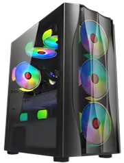 Jaclink Case Gaming Rgb Jacl-gc04 Black 8fans Matx