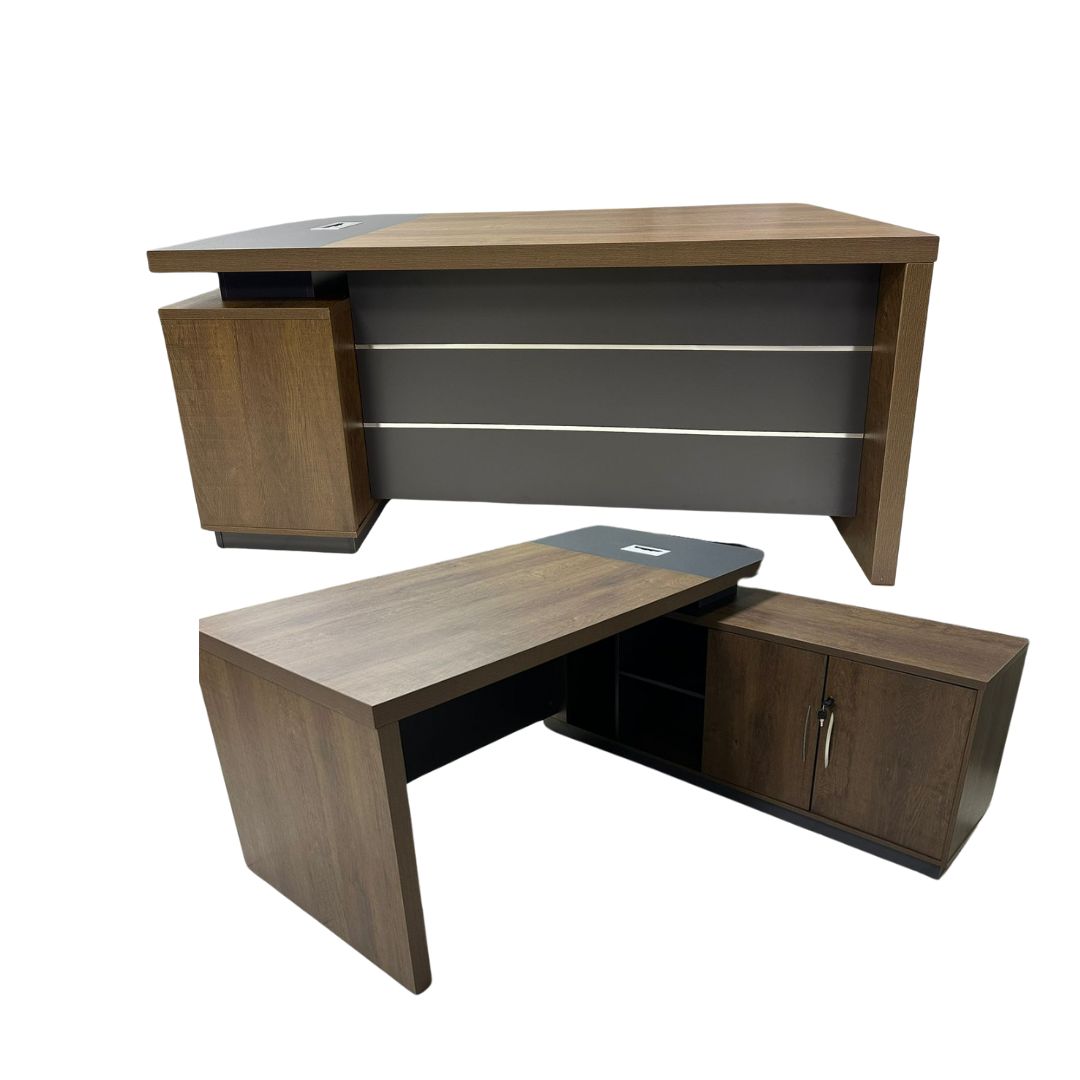 Escritorio Base Madera C/credencia Walnut Myo Sit-d500