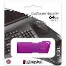 Pen Drive 64.0 Gb Kingston Exodia M Purple