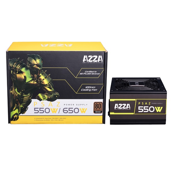 Power Supply 550w Azza 80 Plus Bronze Gaming
