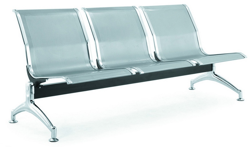 Silla Bancada Metal Cromada 3 Asientos