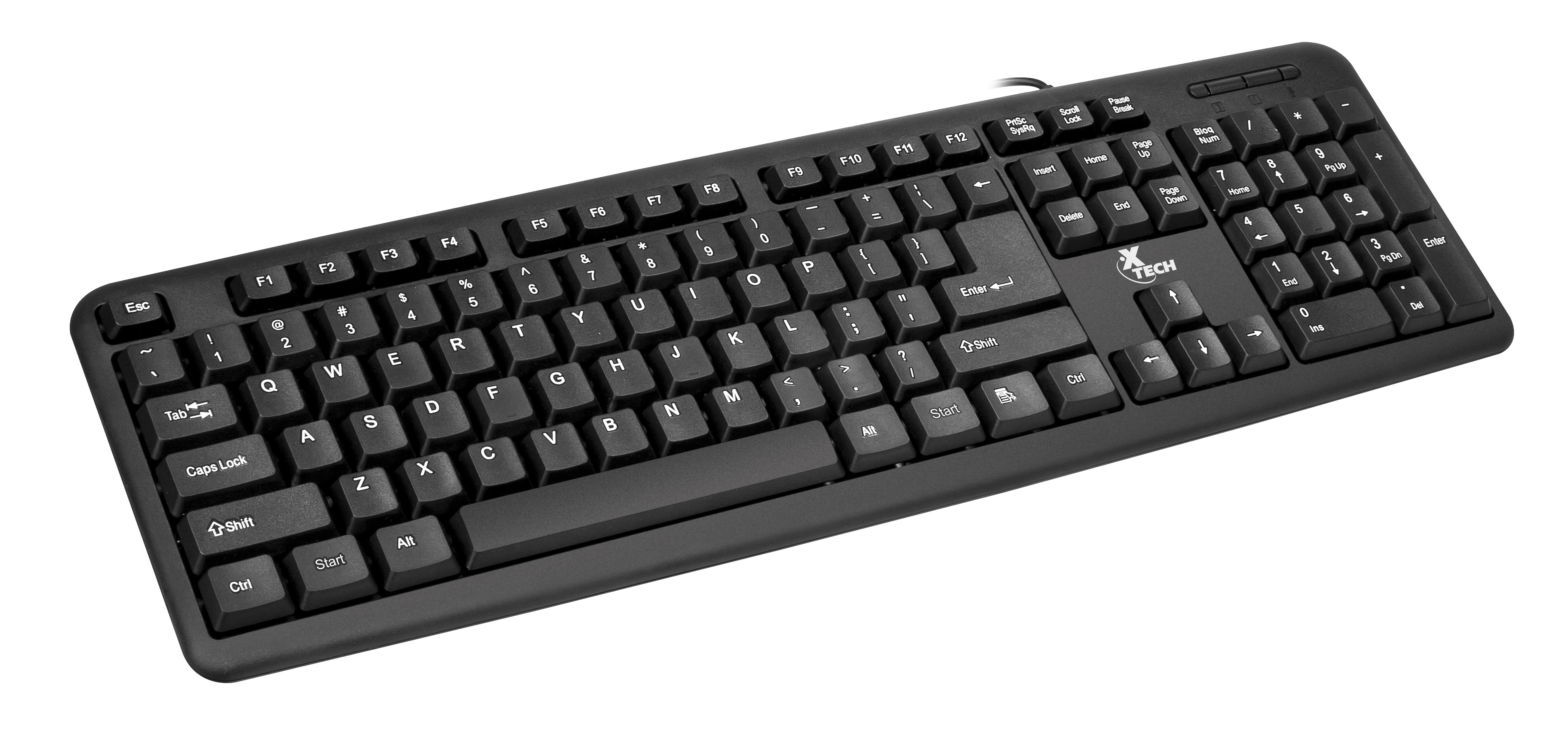 Teclado Usb Xtech Xtk-092s Black