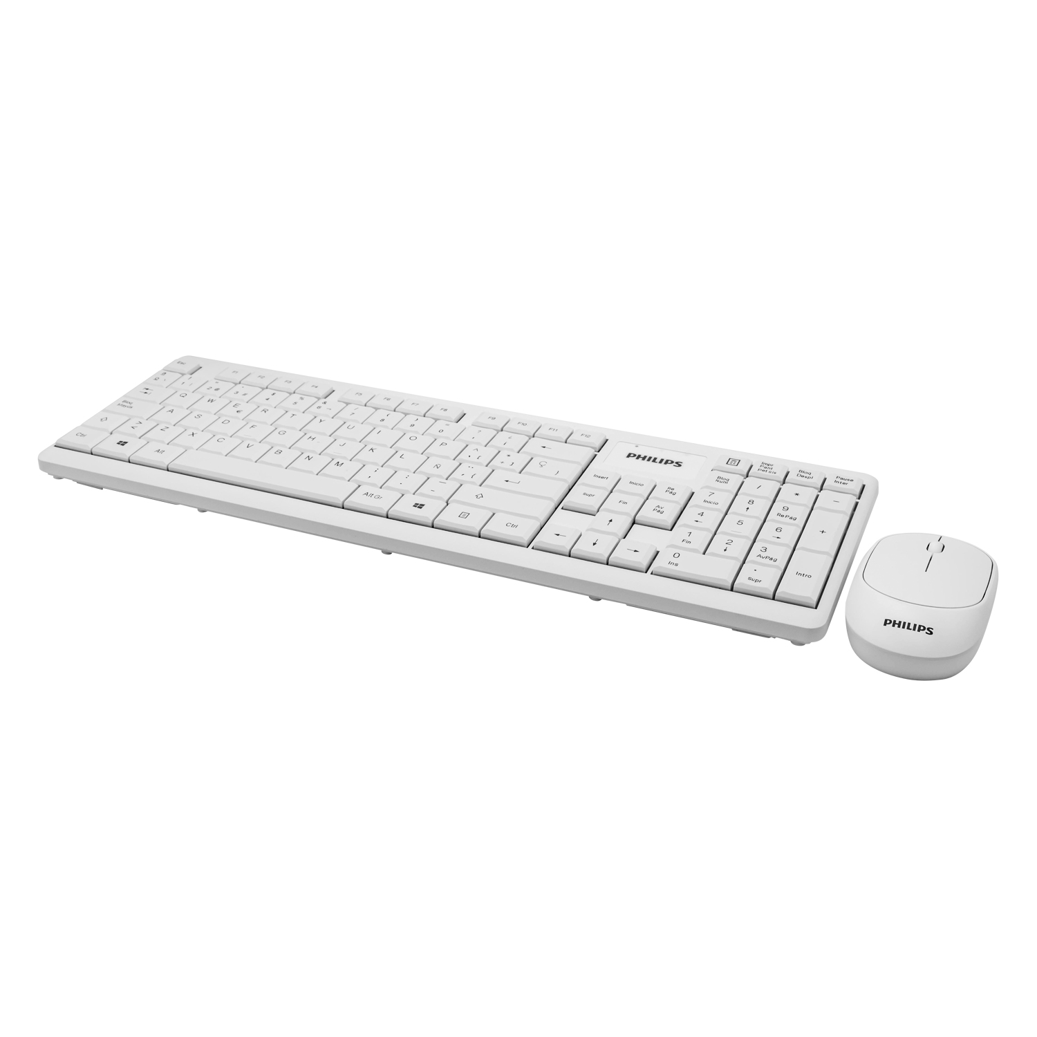 Teclado/mouse Philips C501 Wireless Spt6501w Blanco