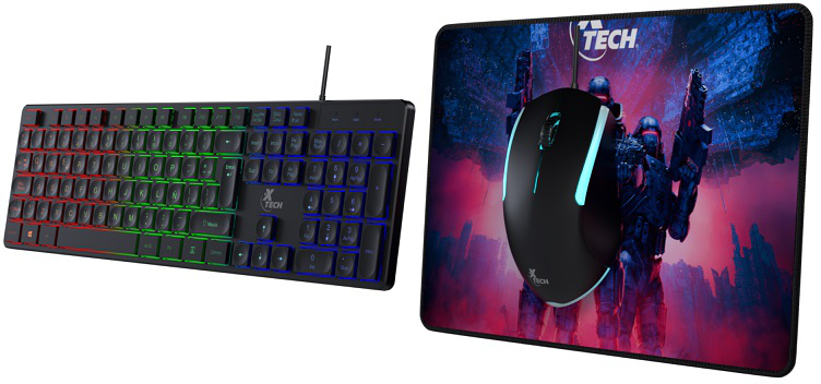 Teclado/mouse Usb Gaming Xtech Xtk-535s Spa Mouse/pad