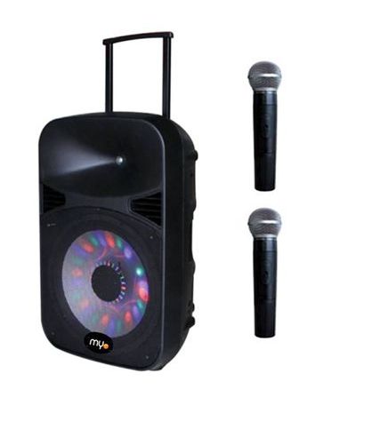 Bocinas Karaoke 15 Myo-15spbat Activa Con Bateria 120w