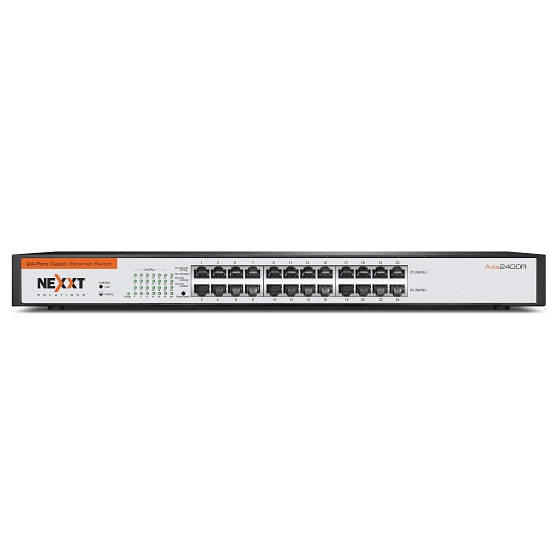 Lan Switch 24p Nexxt 10/100/1000 Axis2400r Gigagit Rack  Asbrm244u1