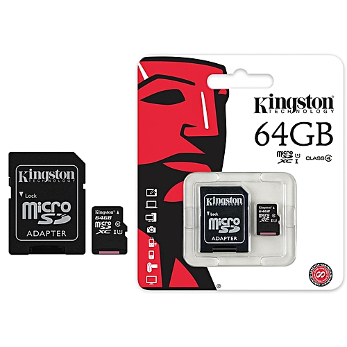 Kingston SDCS64GBCR MicroSDXC Canvas Select Plus | Scheda Di Memoria 64GB, Classe 10, UHS-I, Fino A 80MB/s In Lettura