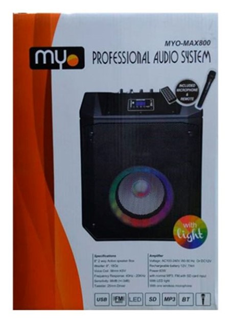 BOCINA KARAOKE MYO MAX900 BLUETOOTH