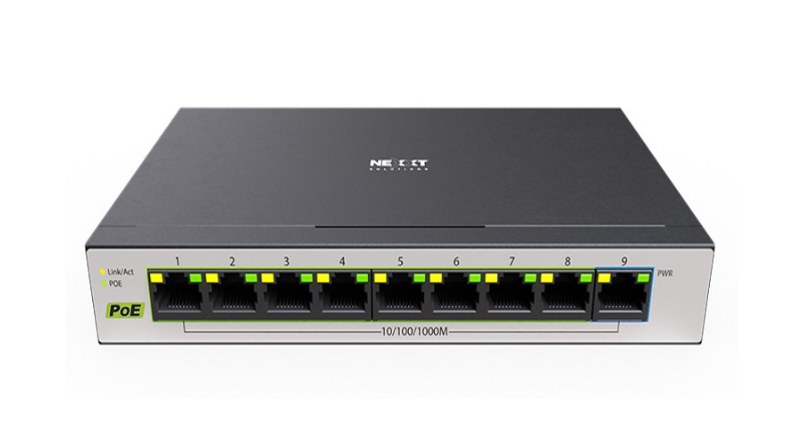 LAN SWITCH 9P NEXXT VERTEX900P POE+ 10/100/1000 RACK