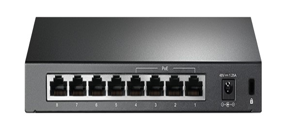 LAN SWITCH 8P TP-LINK  10/100/1000 TL-SG1008P POE+