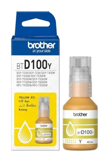 TINTA BROTHER BT100YMEX YELLOW