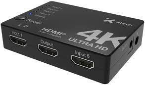 SWITCH HDMI 5 PORT XTECH XHA-430 4K C/CONTROL