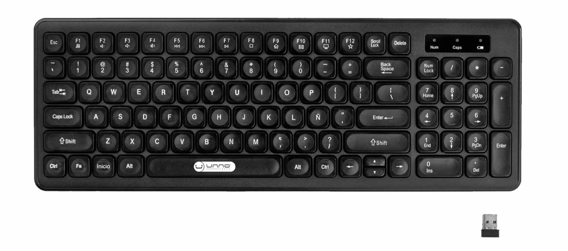TECLADO WIRELESS UNNO KB6751BK SP