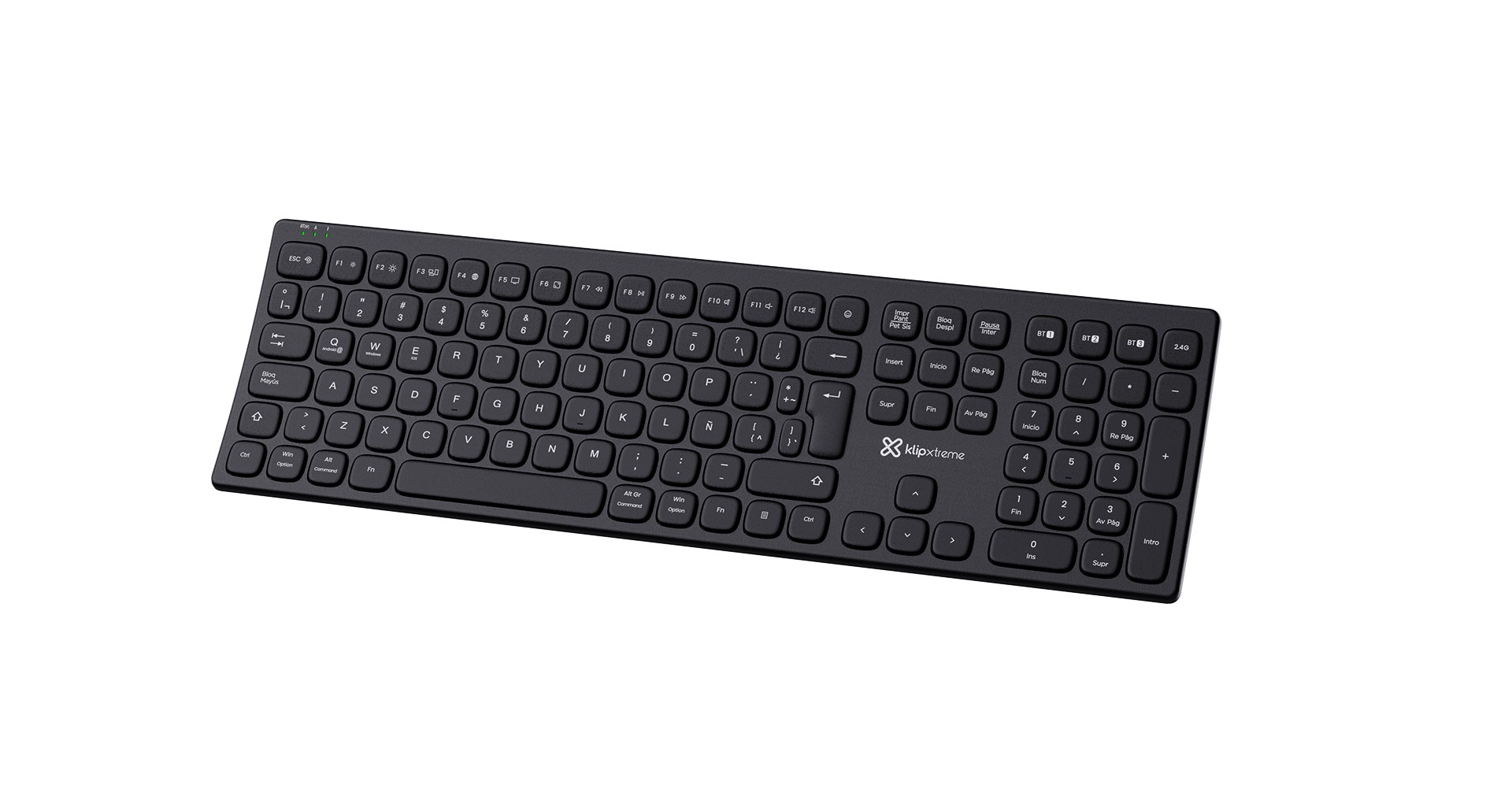TECLADO WIRELESS KLIPX CURVELINK ESPAÑOL